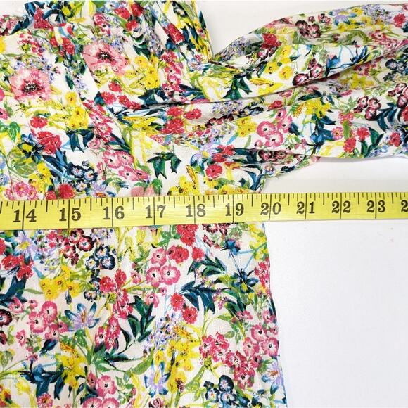 NEW H&M Off Shoulder Floral Print Top 10 Coquette Romantic Softgirl Cottagecore - Picture 10 of 12